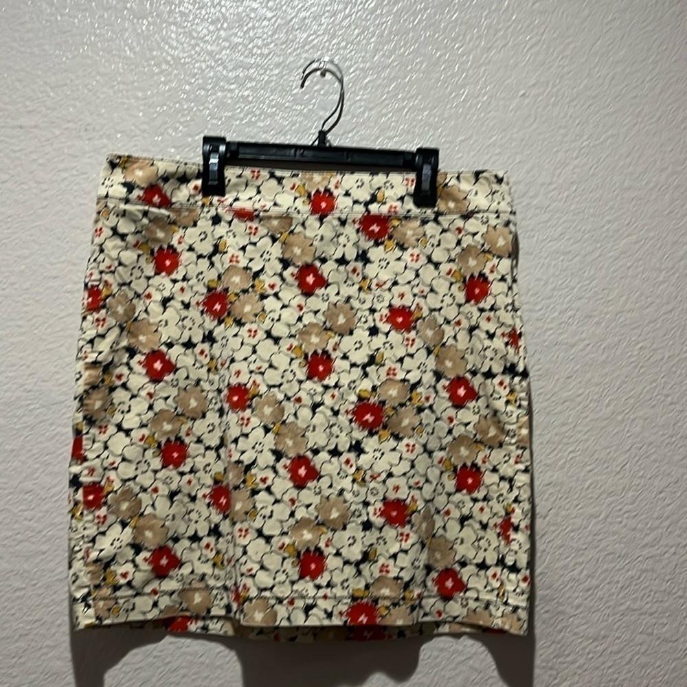 Ann Taylor Loft Colorful Floral Mini Skirt Soft Microfiber Women’s Size 10